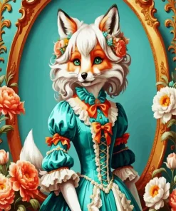 Fox Girl Art Diamond Painting