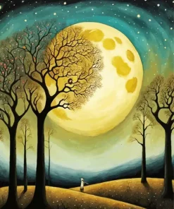 Full Moon Art Diamond Painting