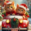 Funny Christmas Cats Diamond Painting