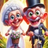 Funny Old Couple Wedding Diamond Painting