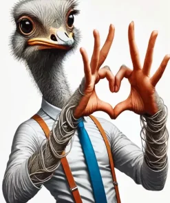 Funny Ostrich Diamond Painting