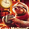 Funny Sloth And Coffee Diamond Painting