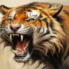 Furious Tiger Diamond Painting