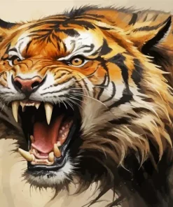 Furious Tiger Diamond Painting