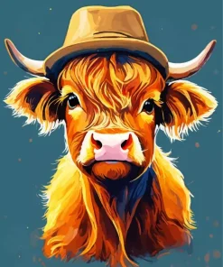 Furry Baby Cow Diamond Painting