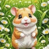 Happy Flowers And Hamster Diamond Painting