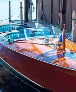 Italian Wooden Boat Diamond Painting