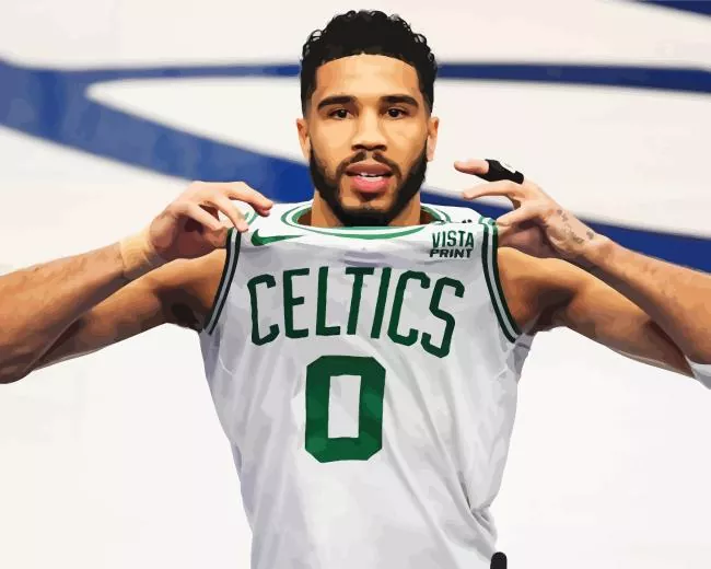 jayson tatum Diamond With Numbers Jayson Tatum Diamond Painting