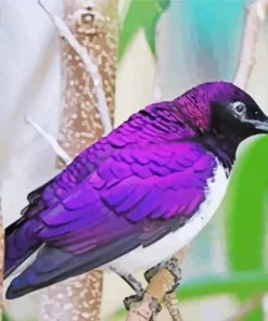 Lavender Bird Diamond Painting