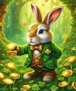 Leprechaun Rabbit Diamond Painting