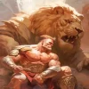 Lion And Gladiator Diamond Painting