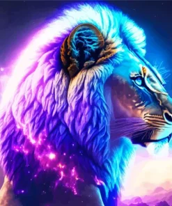 Lion Galaxy Diamond Painting
