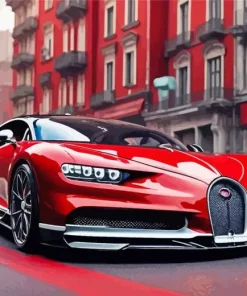Red Bugatti Diamond Painting