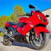 Red Kawasaki Motorcycle Diamond Painting