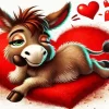 Romantic Donkey Art Diamond Painting