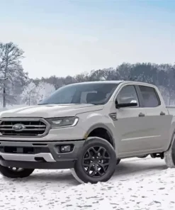Snowy Ford Gray Diamond Painting