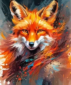 Splash Firefox Animal Diamond Painting