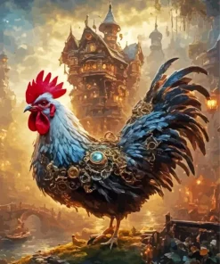 Steam Punk Chicken Diamond Painting