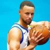 Stephen Curry Holding Ball Diamond Painting