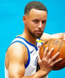 Stephen Curry Holding Ball Diamond Painting
